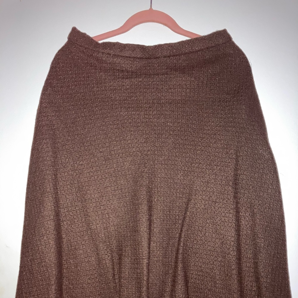 Terry Lewis Classic Luxuries Brown Tweed A-Line Skirt